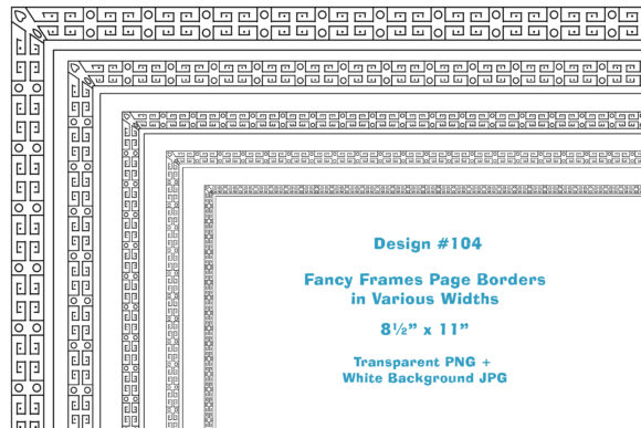 B W Page Border Frame Clipart 104
