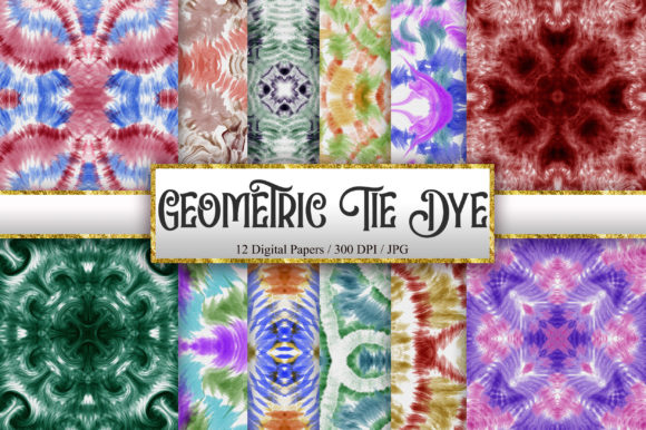 Geometric Tie Dye Background: Versatile, Print-Ready Digital Papers for Real Creative Work
