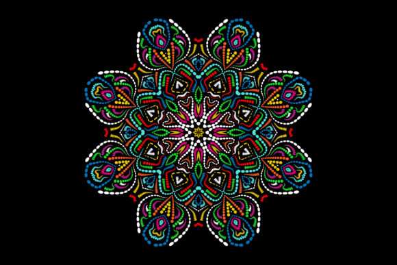Mandala Pattern Blue Layered Flower Blue