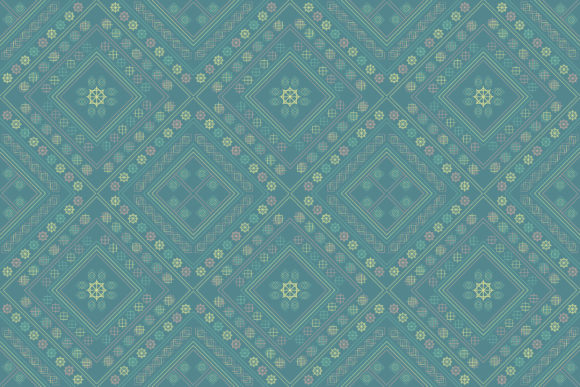 Pastel Ethnic Geometric Line Pattern