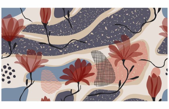 Pattern with Flower and Leaf: Timeless Design Language for Modern Digital and Print Use