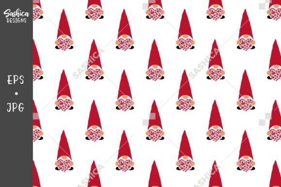 Valentine Gnome with Pot Leaves Pattern: A Versatile Vector Asset for Designers and Brand Creators