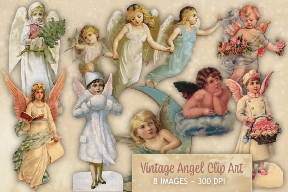 Vintage Antique Angel Clip Art