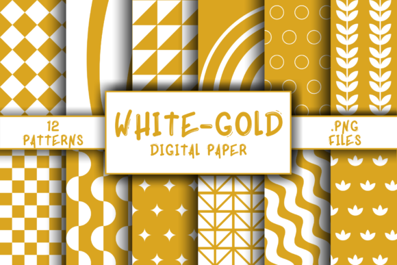 White-Gold Pattern Digital Paper: A Versatile Resource for Design, Education, and Everyday Creativity